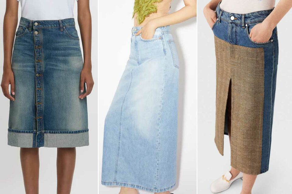 Gonne di jeans, gonne in denim, denim, denim skirt,